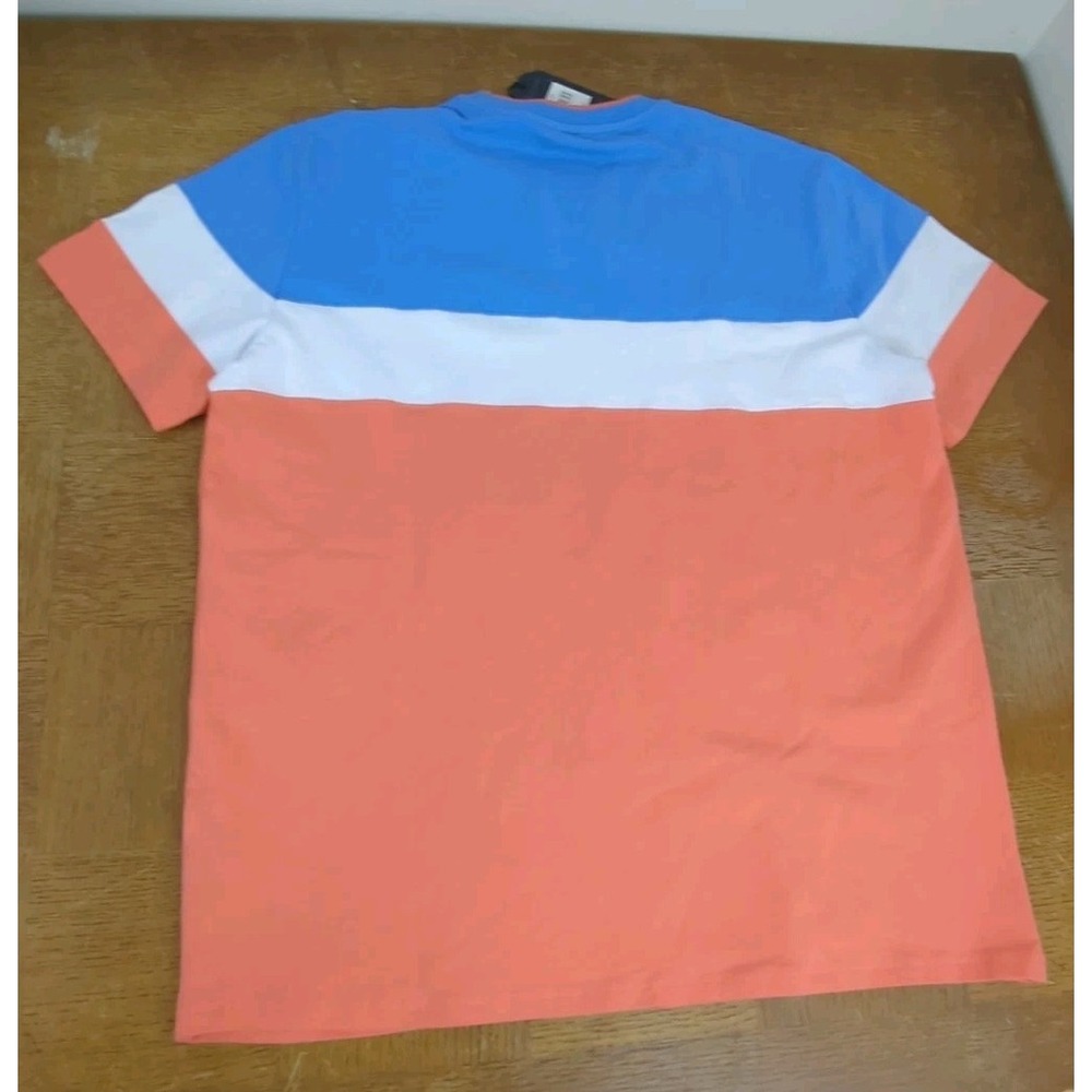 Ben Sherman "CORAL" Men's Color Block Stripe T-Shirt Blue Orange Size XL New NWT - Picture 6 of 6